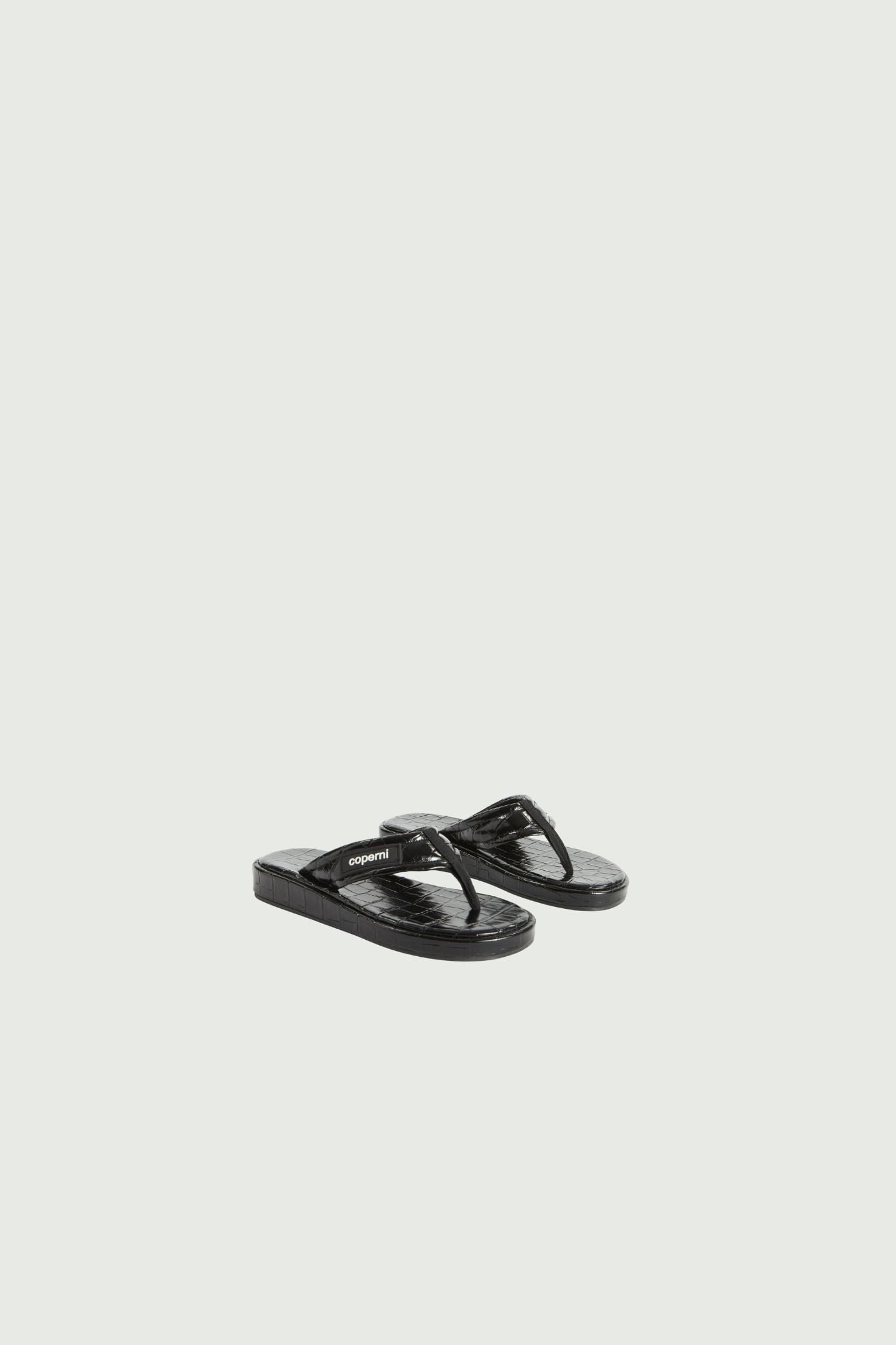  Dép Coperni Croco Branded Flip Flop 'Black' 