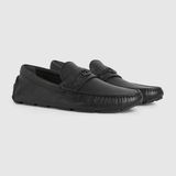  Giày Nam Gucci Driver Loafer 'Black' 