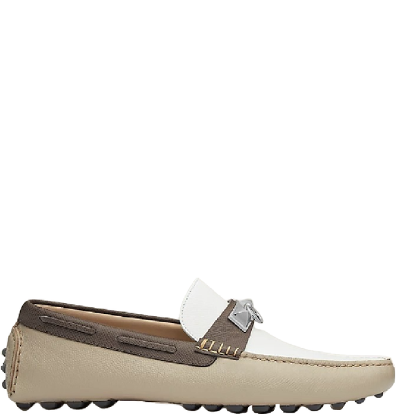  Giày Nam Hermes Irving Moccasin 'Blanc Beige' 