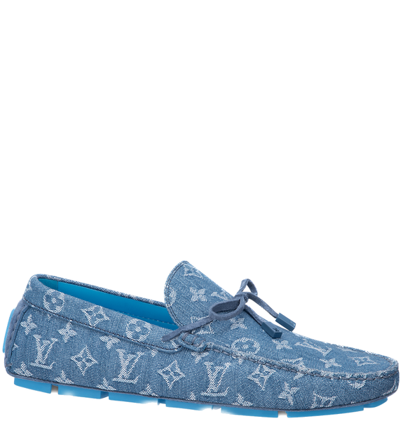  Giày Nam Louis Vuitton LV Driver Moccasins 'Blue' 