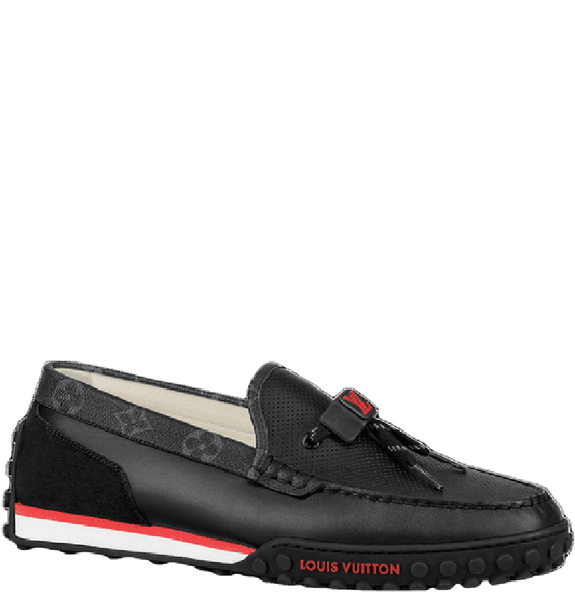  Giày Nam Louis Vuitton Lv Racer Moccasins 'Black' 