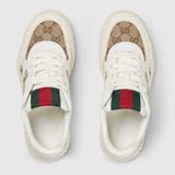  Giày Nữ Gucci Re-web Trainer 'Beige' 