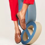  Giày Nữ Hermes Kennedy Loafer 'Naturel' 