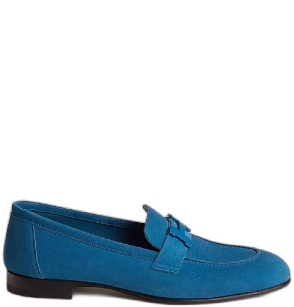  Giày Nữ Hermes Paris Loafer 'Bleu Bleuet' 