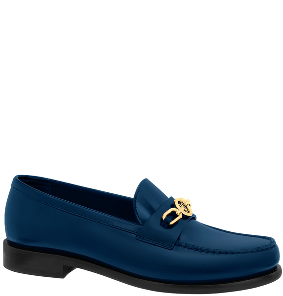  Giày Nữ Louis Vuitton Chess Flat Loafers 'Marine' 