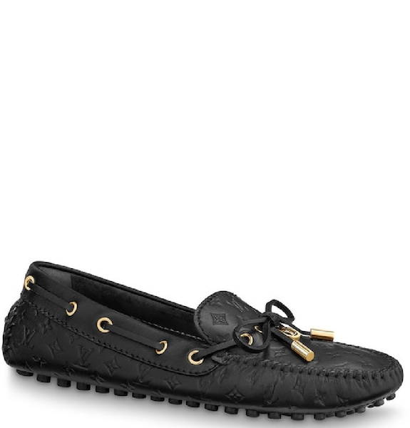  Giày Nữ Louis Vuitton Gloria Flat Moccasin 'Black' 