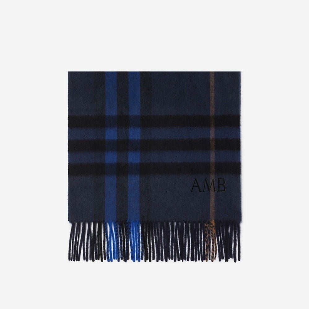  Khăn Burberry Check Cashmere Scarf 'Midnight' 