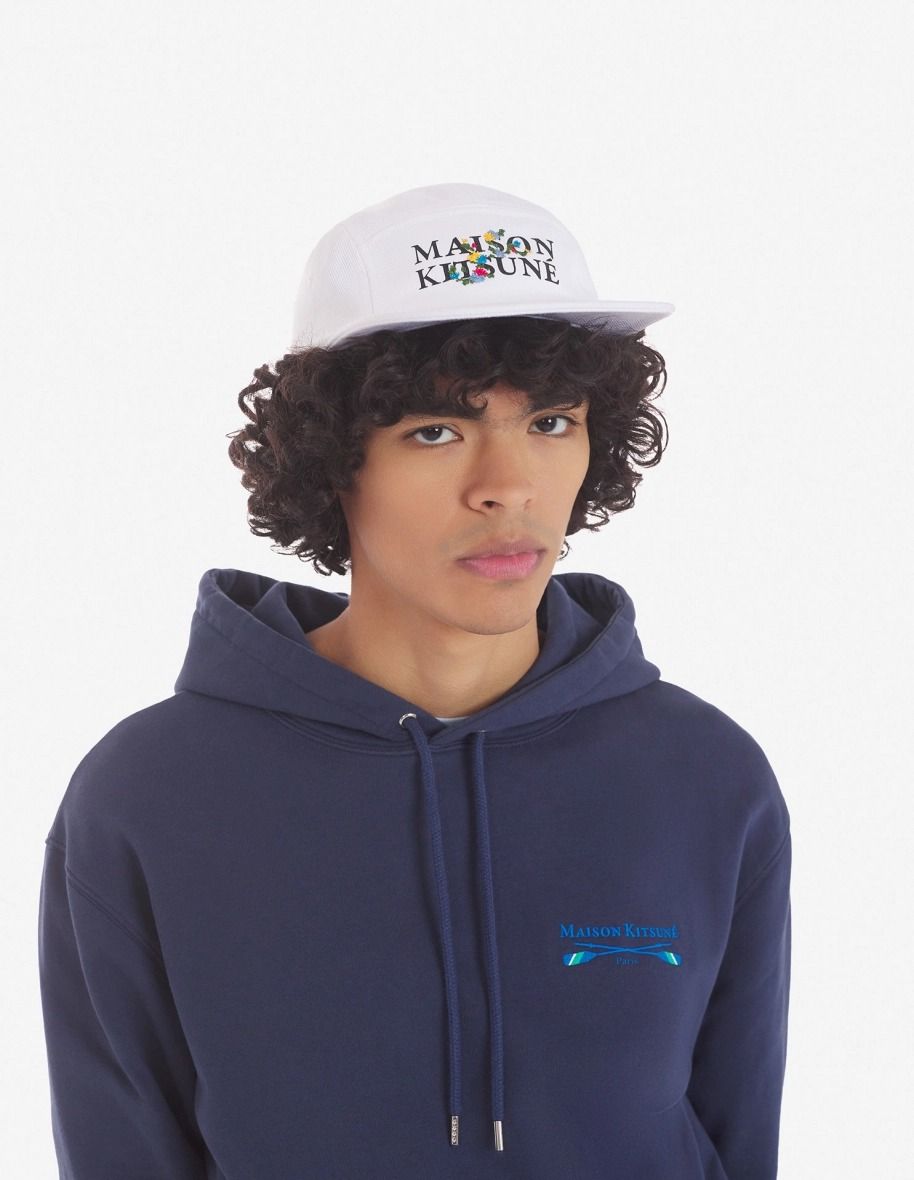  Mũ Maison Kitsune Flowers 5P Cap 'White' 