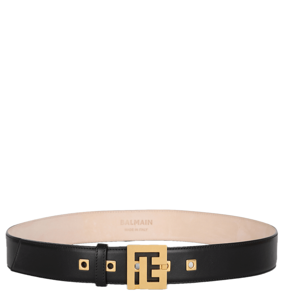  Thắt Lưng Nữ Balmain Leather P-Belt 'Black' 