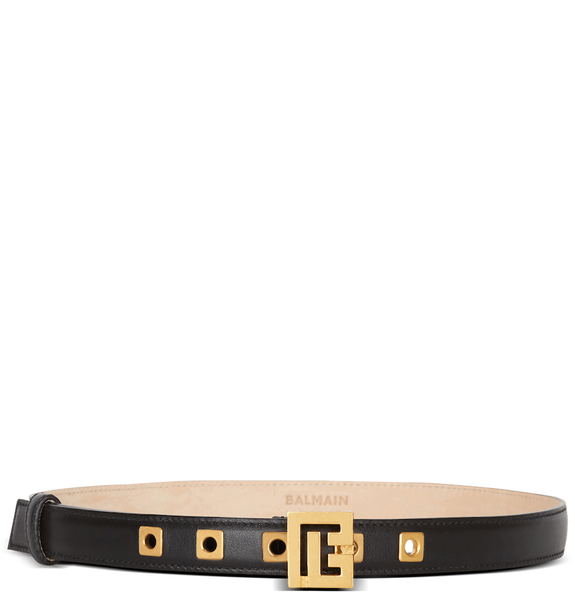  Thắt Lưng Nữ Balmain Leather P-Belt 'Black' 