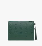  Túi MCM Aren Wristlet Zip Pouch 'Green' 