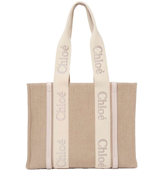 Túi Nữ Chloe Woody Tote Bag 'Wild Grey' 
