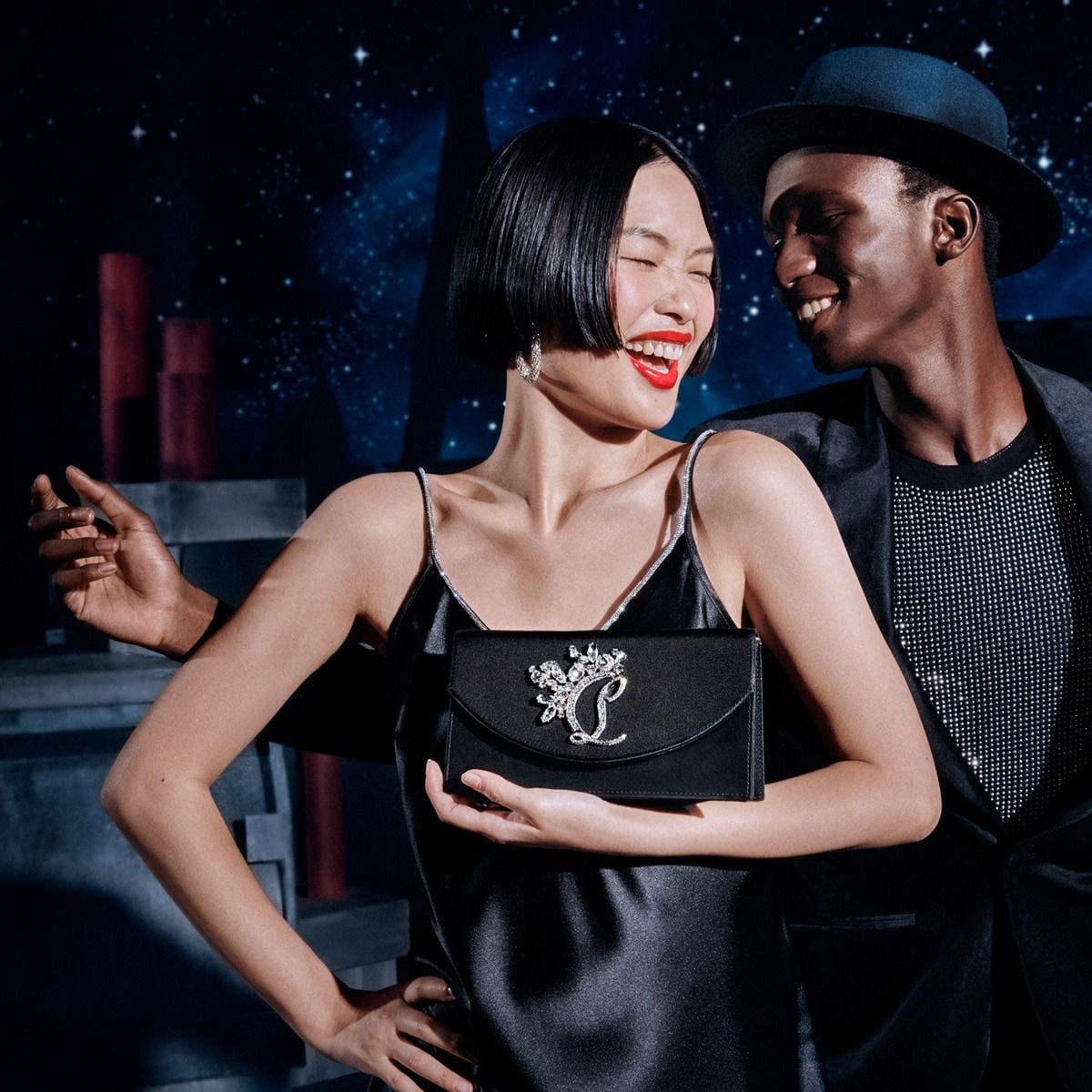  Túi Nữ Christian Louboutin Loubi54 'Black' 