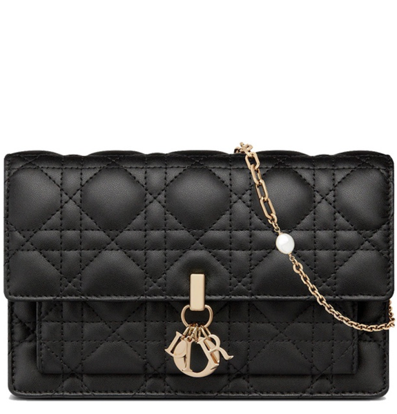  Túi Nữ Dior Lady Dior Chain Pouch 'Black' 