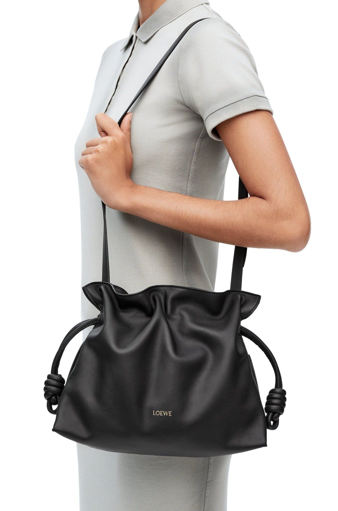  Túi Nữ Loewe Medium Flamenco Clutch 'Black' 