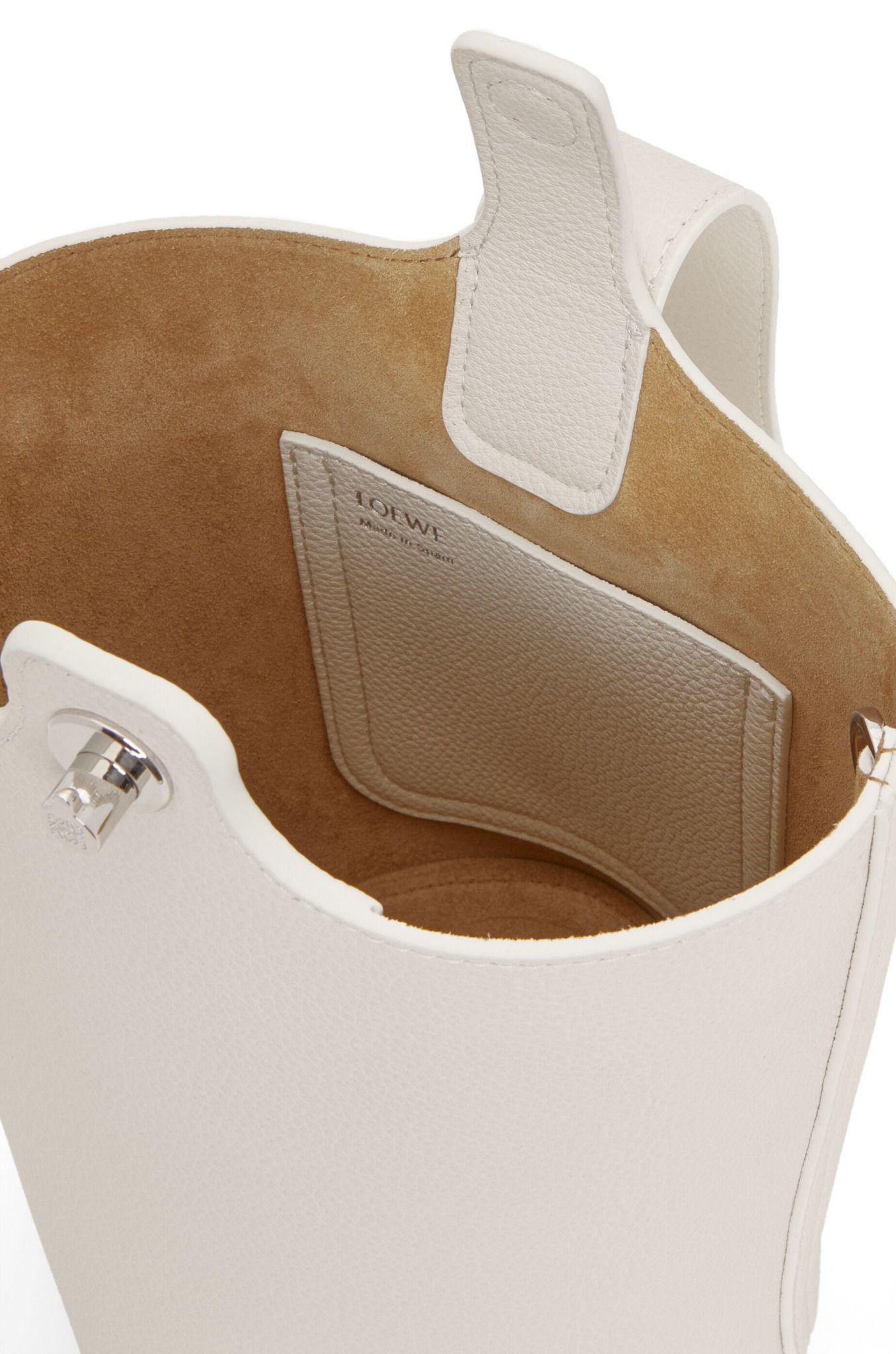  Túi Nữ Loewe Mini Pebble Bucket Bag 'White' 