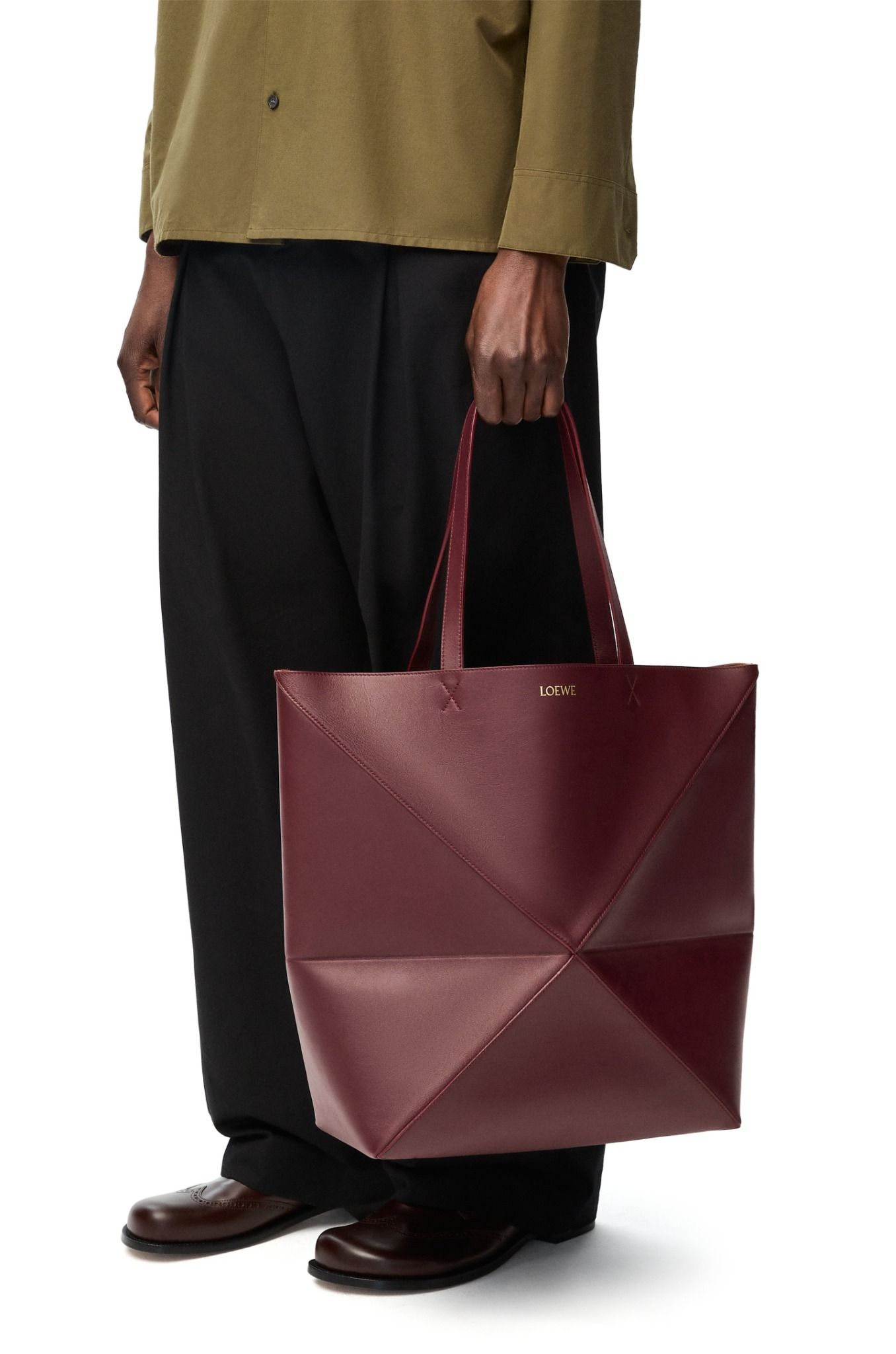  Túi Nữ Loewe XL Puzzle Fold Tote 'Burgundy' 