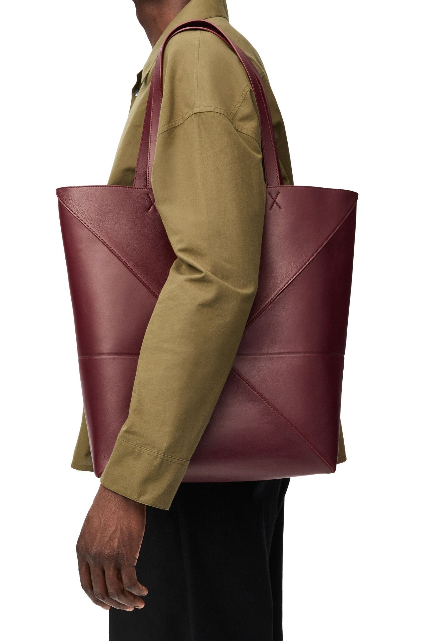 Túi Nữ Loewe XL Puzzle Fold Tote 'Burgundy' 