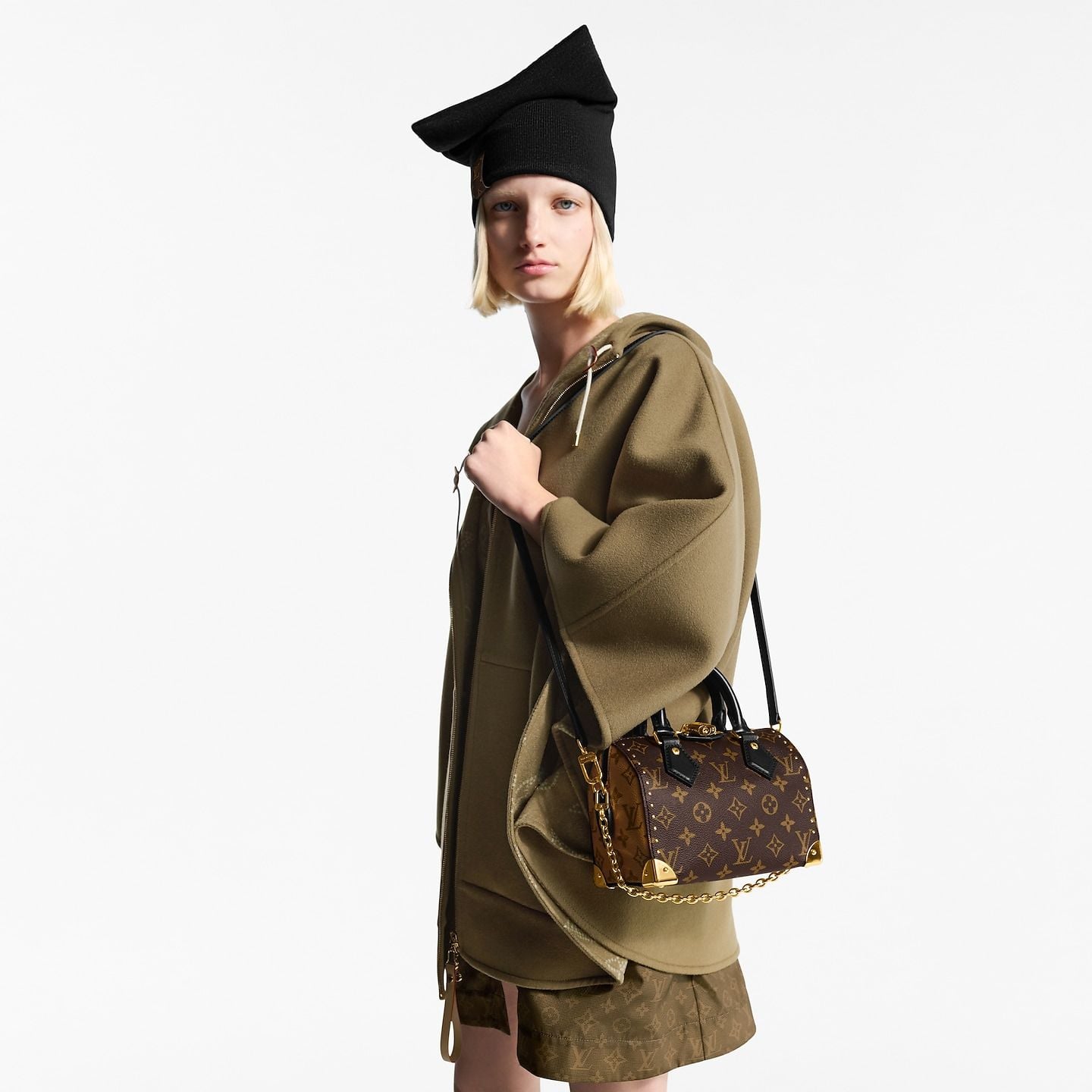  Túi Nữ Louis Vuitton Speedy Trunk 20 Bag 'Brown' 