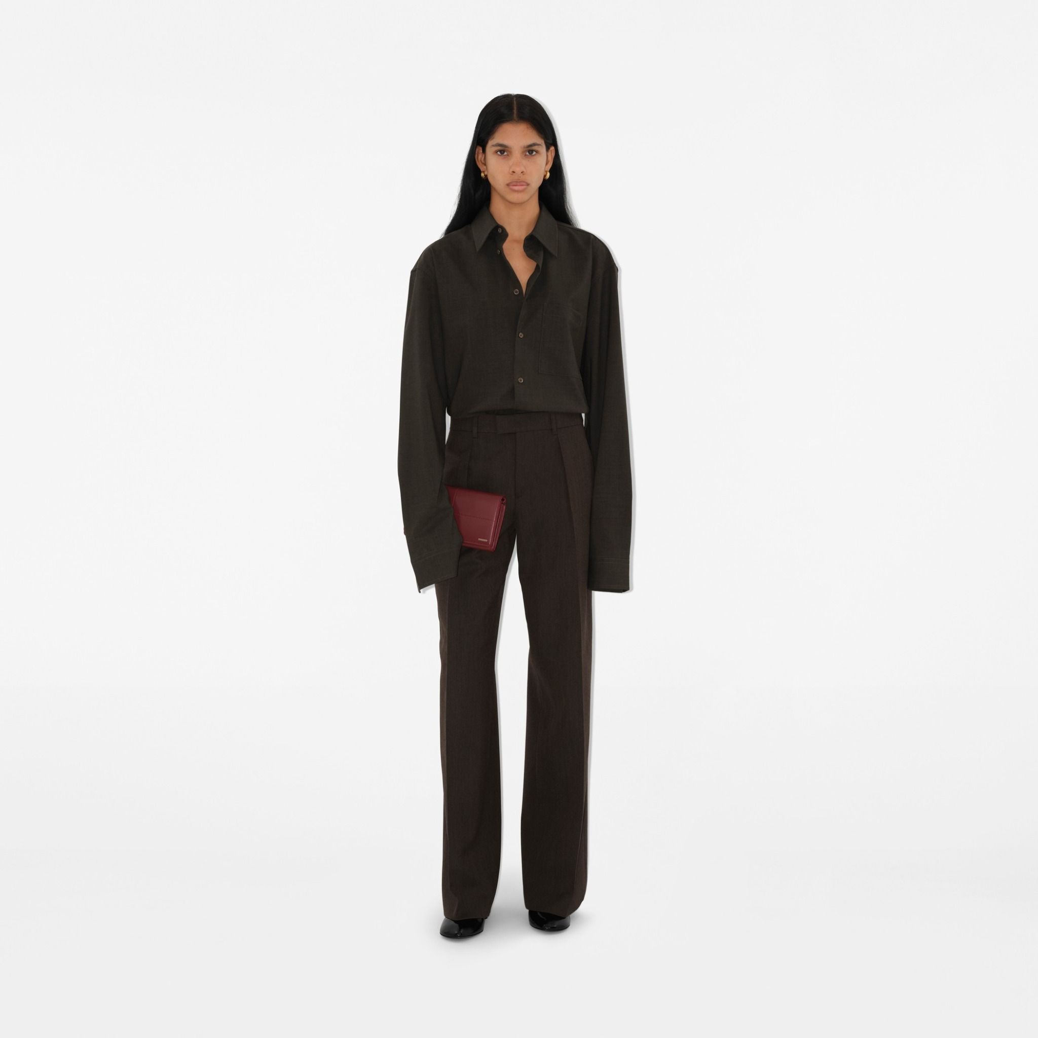  Ví Nữ Burberry Snip Chain Strap Wallet 'Ruby' 