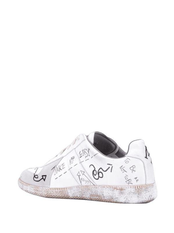  Giày Nam Maison Margiela Replica Graffiti Sneakers 'White' 