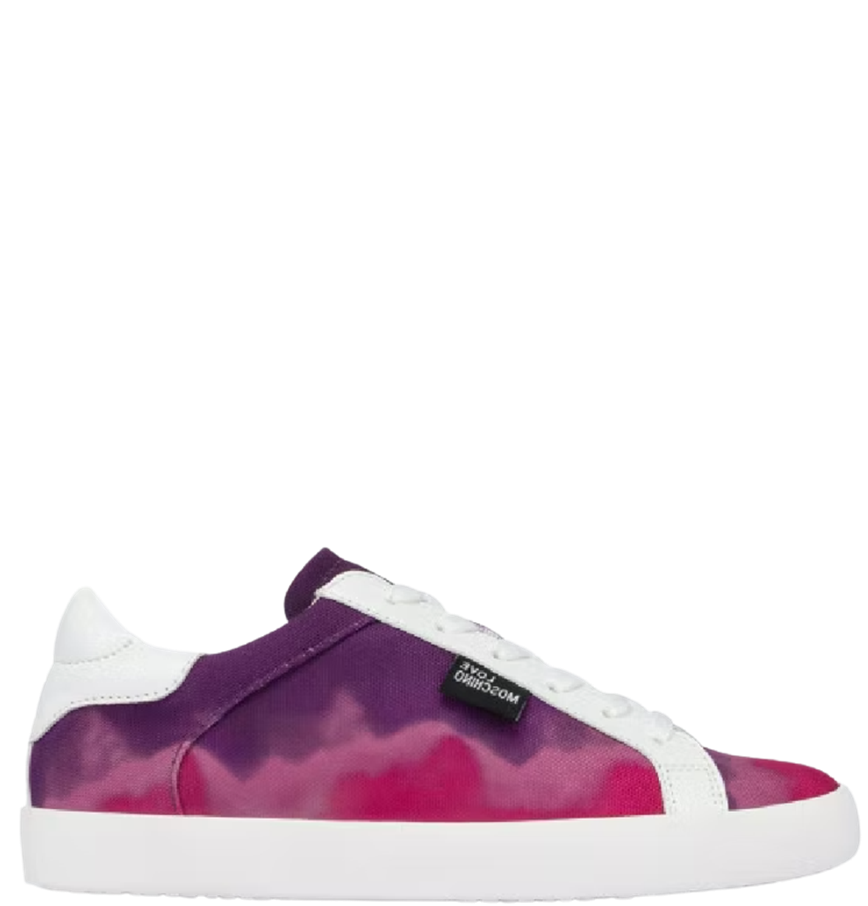  Giày Moschino Nữ Tie Dye Canvas 'Fuchsia' 