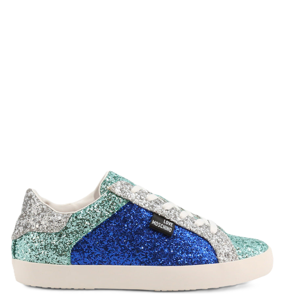  Giày Moschino Nữ Glitter  'Electric Blue' 
