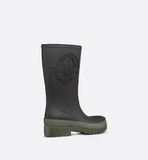  Giày Nữ Dior Diorunion Rain Boot 'Black Khaki' 