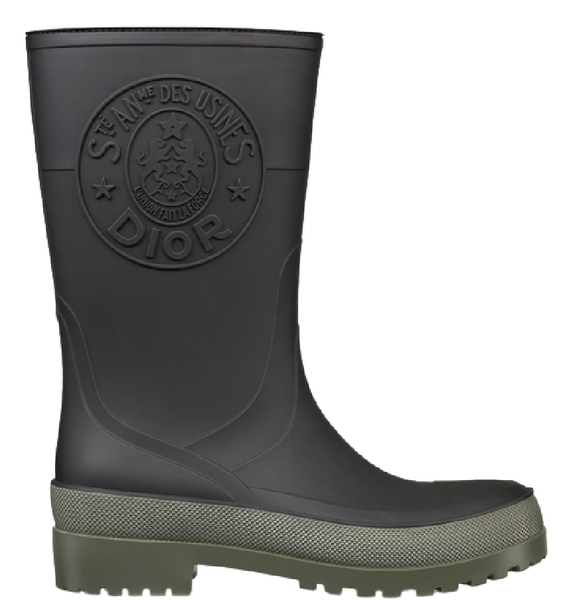  Giày Nữ Dior Diorunion Rain Boot 'Black Khaki' 