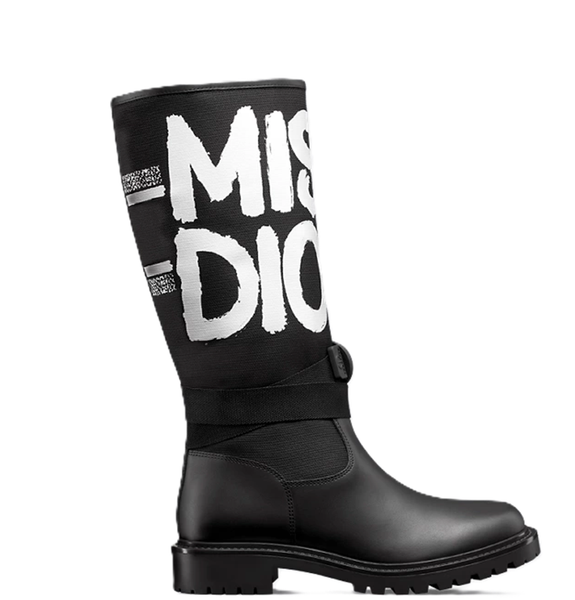  Giày Nữ Dior D-Major Boot 'Black White' 
