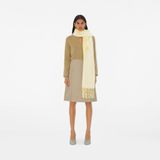  Khăn Burberry Reversible Logo Alpaca Wool Blend Scarf 'Sandstone' 