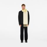  Khăn Burberry Reversible Logo Alpaca Wool Blend Scarf 'Sandstone' 