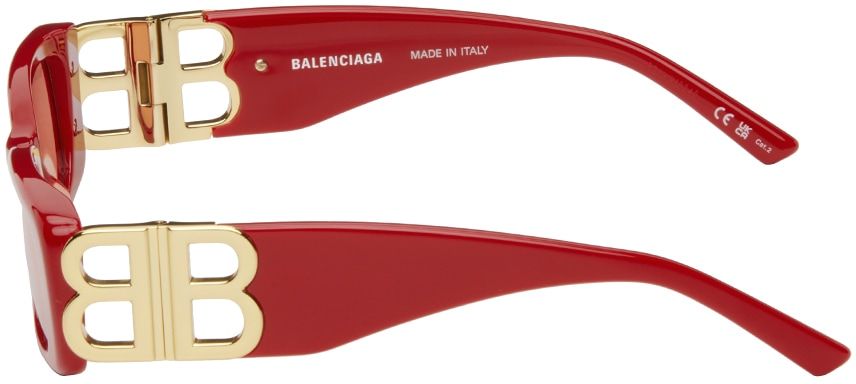 Kính Balenciaga Dynasty Rectangle 'Red'