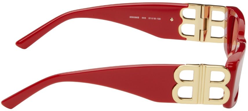 Kính Balenciaga Dynasty Rectangle 'Red'