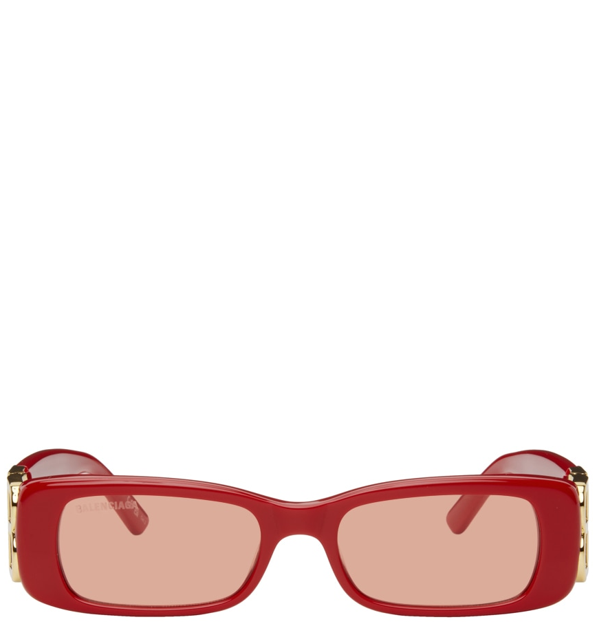 Kính Balenciaga Dynasty Rectangle 'Red'