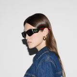  Kính Nữ Gucci Rectangular Sunglasses 'Tortoiseshell' 