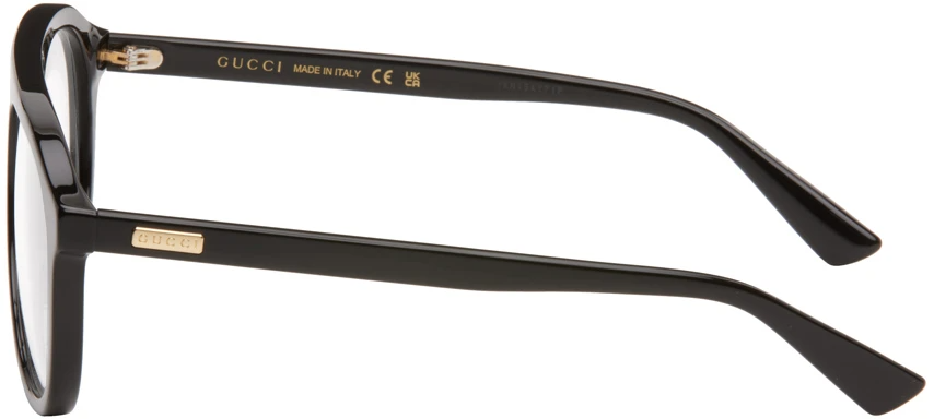  Kính Nam Gucci Aviator Glasses 'Black' 