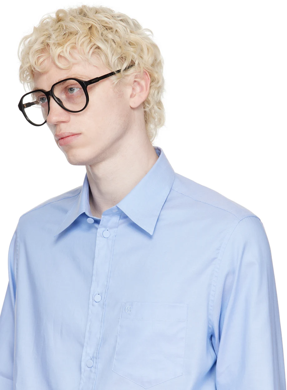  Kính Nam Gucci Aviator Glasses 'Black' 