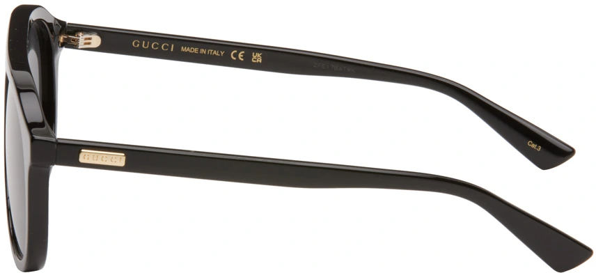  Kính Nam Gucci Aviator Sunglasses 'Black' 