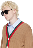  Kính Nam Gucci Aviator Sunglasses 'Black' 