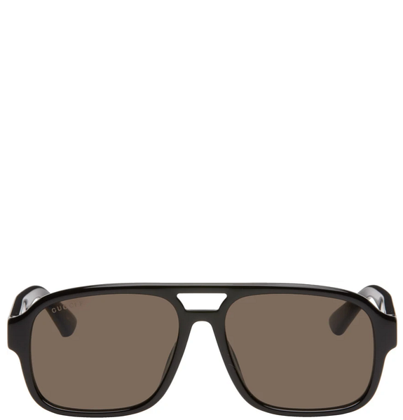  Kính Nam Gucci Aviator Sunglasses 'Black' 