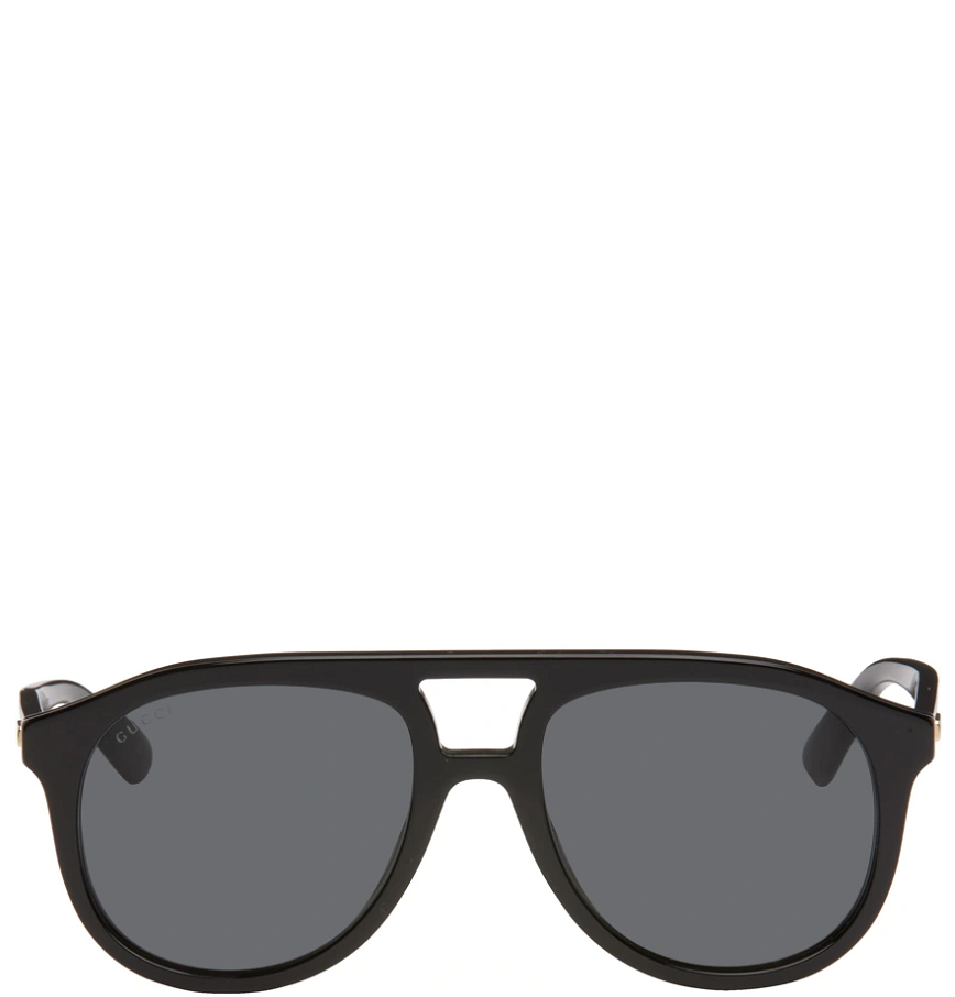  Kính Nam Gucci Aviator Sunglasses 'Black' 