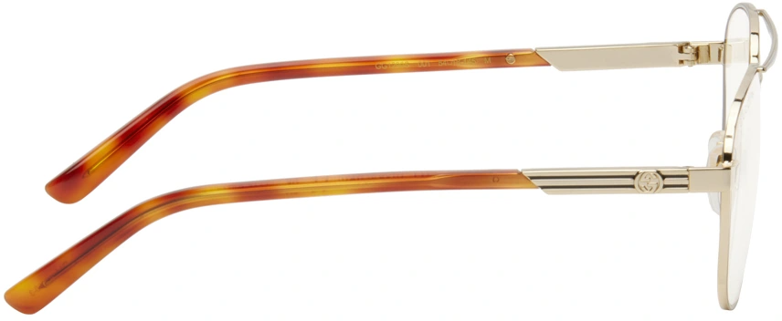  Kính Nam Gucci Aviator Sunglasses 'Gold' 
