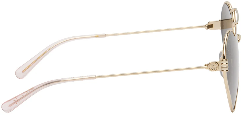  Kính Nam Gucci Heart Sunglasses 'Gold' 