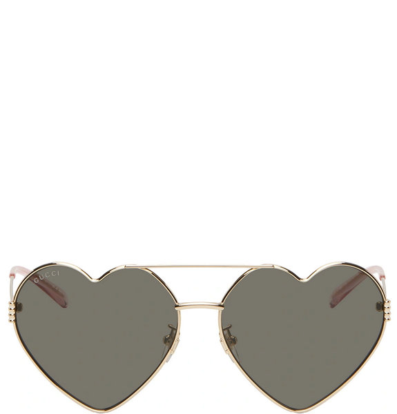  Kính Nam Gucci Heart Sunglasses 'Gold' 