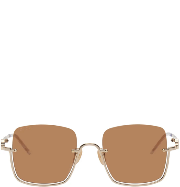  Kính Nam Gucci Square Sunglasses 'Gold' 