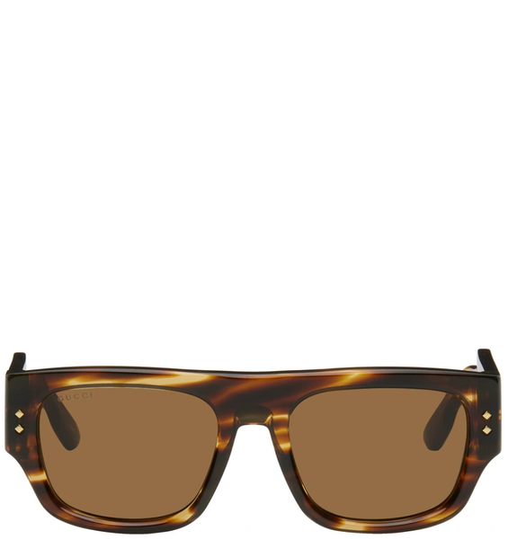  Kính Nam Gucci Square Sunglasses 'Tortoiseshell' 