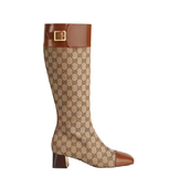  Giày Nữ Gucci GG Knee High Boot 'Beige' 