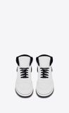  Giày Nam Saint Laurent SL80 Mid-Top Sneakers Smooth Grained Leather 'White' 