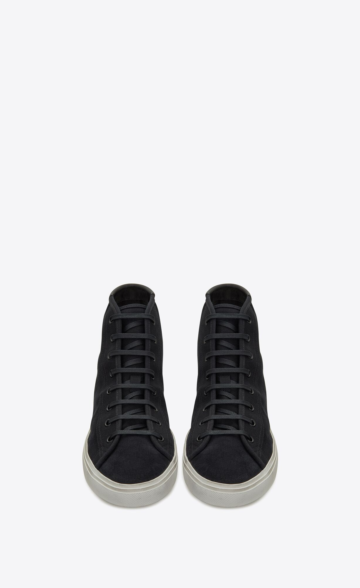  Giày Nam Saint Laurent Malibu Mid Top 'Black' 